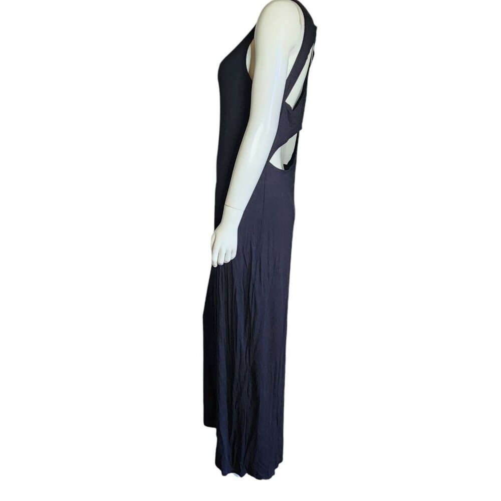 Fabletics Solid All Black Sleeveless Pullover Max… - image 2